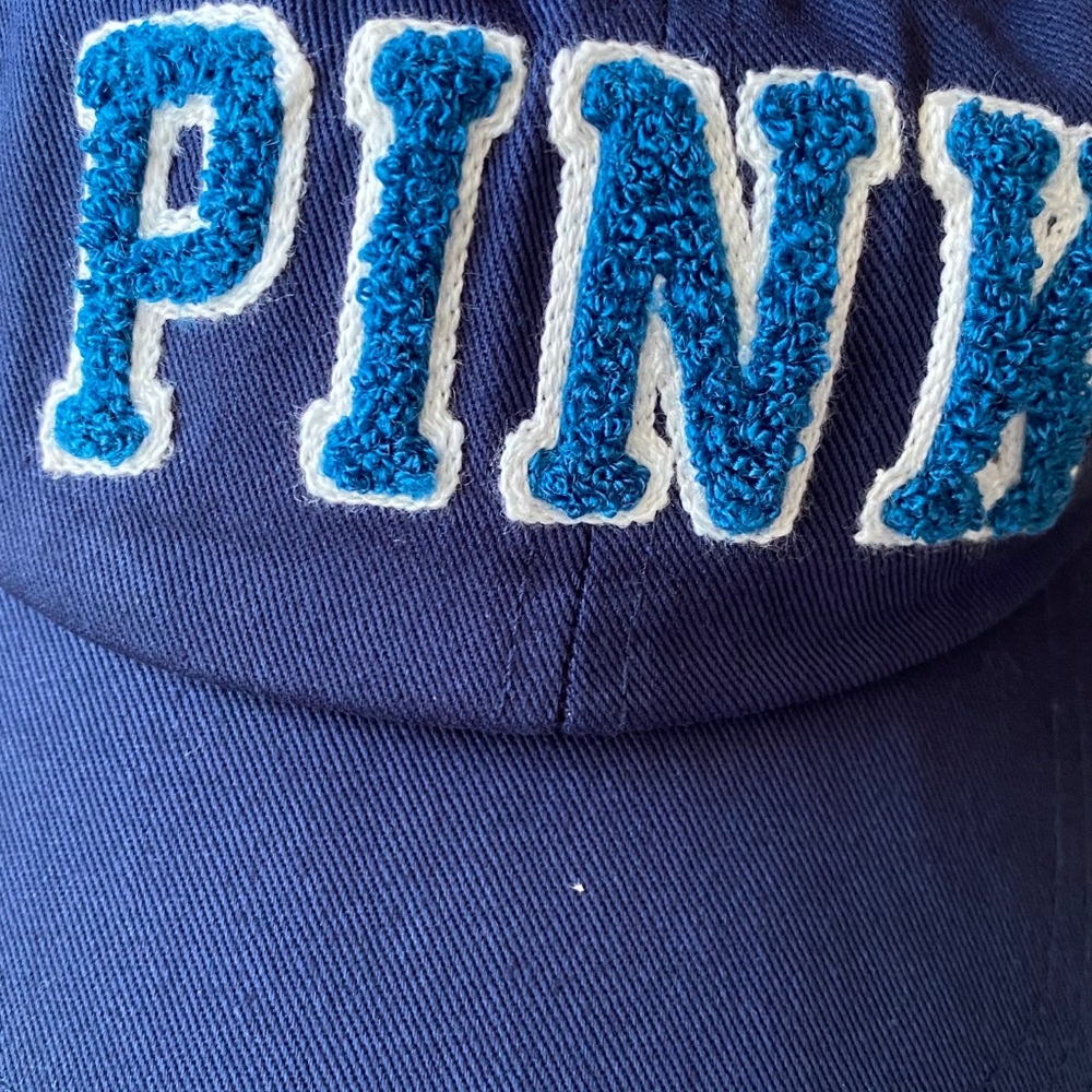 Vs pink baseball cap navy raised embroidered pink logo rare - Picture 2 of 7